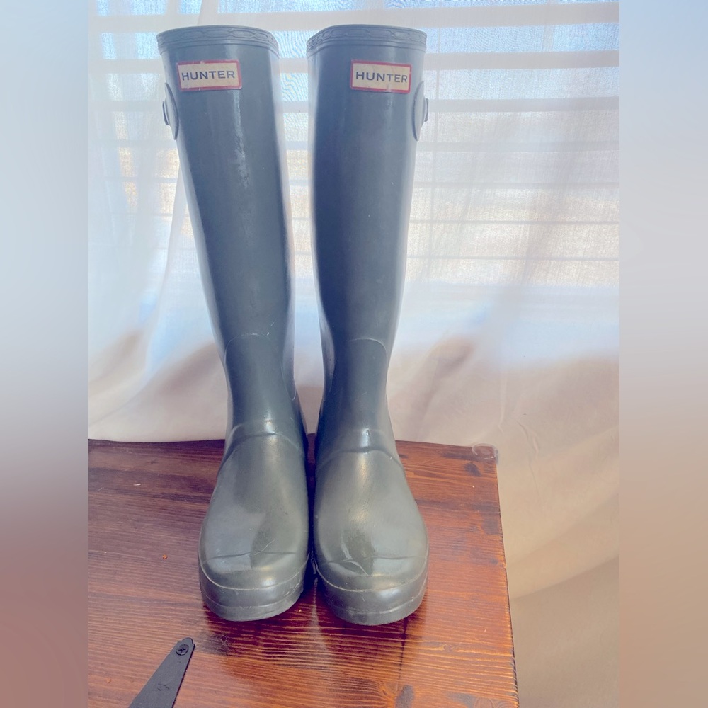 HUNTER RAIN BOOTS gray